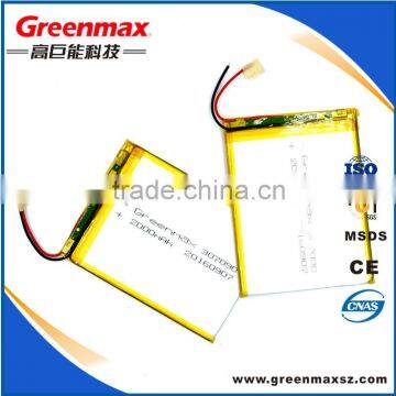 china manufacturer 802035 500mah lithium polymer battery