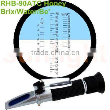 RHB-90ATC 58-90%Brix, 38-43%Be', 10-33%Water Honey Refractometer