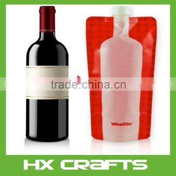 2015 New Design Silicone Foldable Wine Bottle Custom Logo Is Available