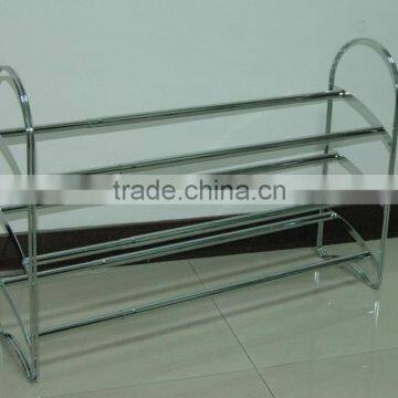 Arched style with 3 tier metal storage shoe rack