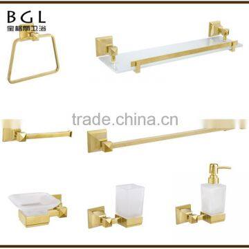 17300 goods of high demand luxury design wall mounted gold bathroom accessories set