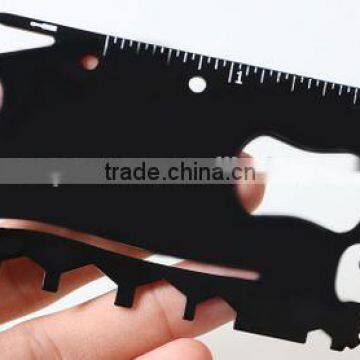 Stainless steel metal ruler knife bottle opener business multi- tool card
