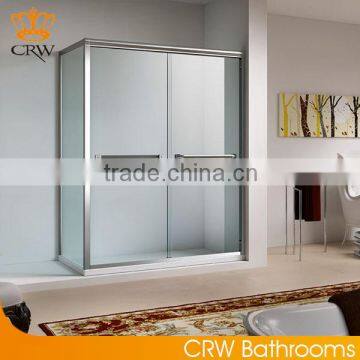 CRW FT1672 Shower Enclosure Tempered Sliding Glass Shower Enclosure