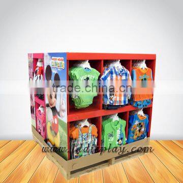 Custom cardboard clothes display rack for kids