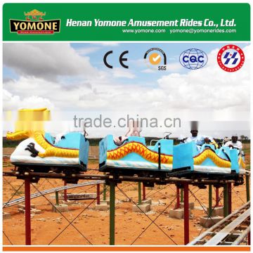 FRP&steel Material Amusement Park Rides Slide Dragon Mini Roller Coaster for Sale