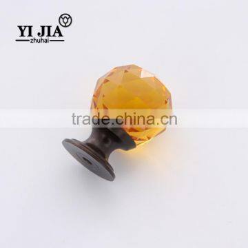 hot sale zinc alloy crystal handle cabinet drawer glass knob