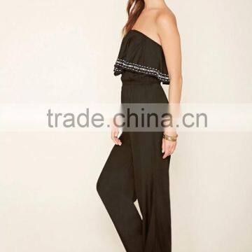 Sexy jumpsuit Embroidery Strapless Jumpsuit Women Wholesale