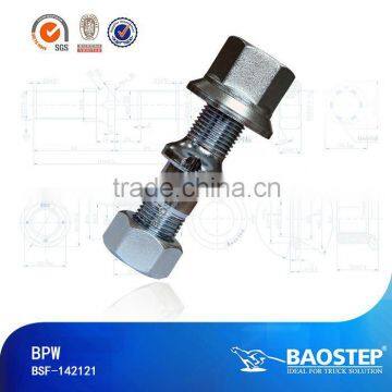 high tension galvanized stud nut and bolt sizes for BPW