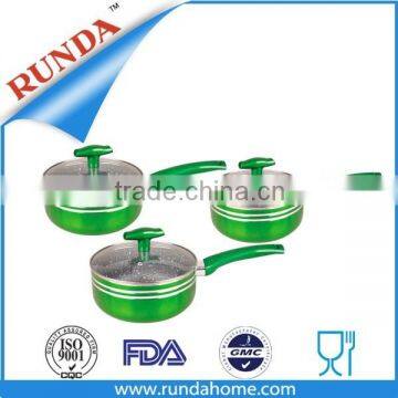 6pcs Aluminum Cookware Set With Marble Coating photo-2