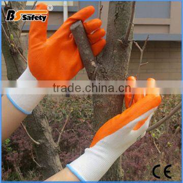 BSSAFETY 13 gauge nylon knitted nitrile safety gloves for building work