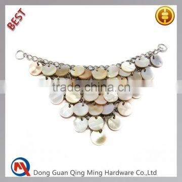 Fashion Lady Shoe Decoration Shell Metal Shoe Chains