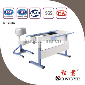 Durable and hot adjuatable desk chair , school classroom table chair for students