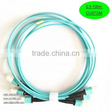 High quality 12 core MPO-MPO OM3 Senko fiber optic patch cord