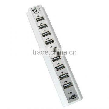 New 10 Ports USB HUB 2.0 High Speed With Charge Cable