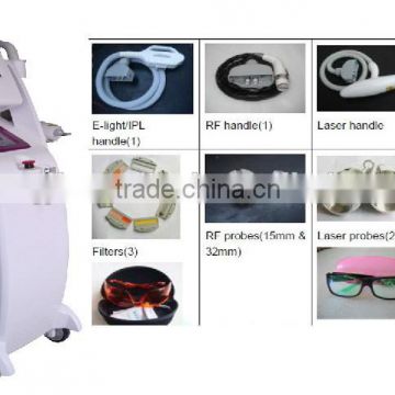 Redness Removal Multifunctional E-light(IPL+RF)+RF+Laser Hair Removal Tattoo Removal Beauty Equipment For Salon Use Skin Rejuvenation