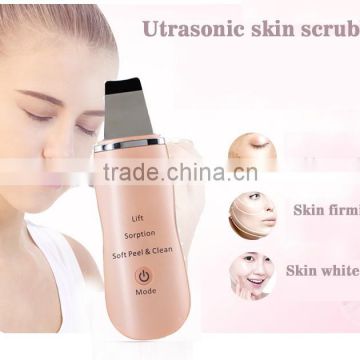 new electric ultrasonic skincrubber handheld facial skin pigment removal dead skin remover