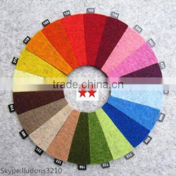 Hot and cheap!!!100% colored soft and thick polyester felt for DIY