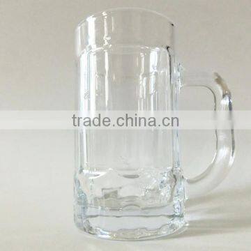 400ml Bar Drinking White Glass Beer Empty Cup With Handle
