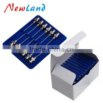 2016 New factory products NL301 veterinary stainless steel Needle with brass hub with sharp tip