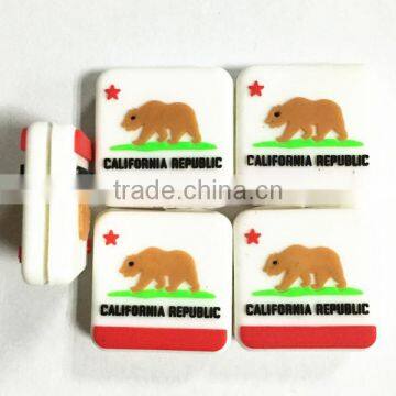 Square California Bear Flag tennis dampeners