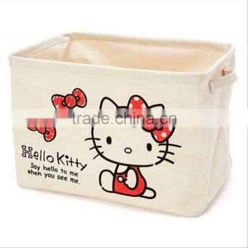 Foldable Laundry Basket Cotton Linen Toys Bin Basket Household Storage Organizer Cartoon Bottle photo-3