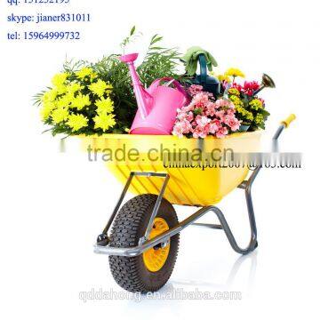 Europe Plastic Garden Wheel Barrow With 4.00-8 Rubber Wheel WB6414 photo-2
