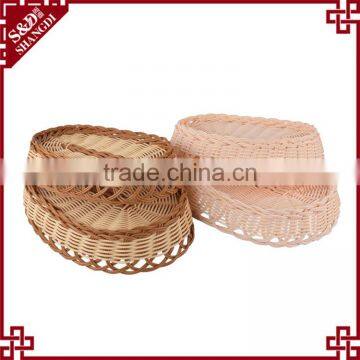 Hot Sale Plastic Woven Rattan Basket Food Bread Snack Display Stands Popcorn Box photo-6