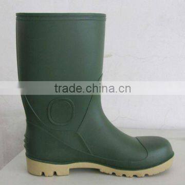 Ordinary Dark Green PVC Working Rain Boots photo-5