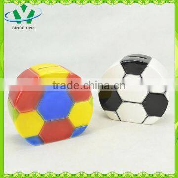 Football shape ceramic piggy banks for kids