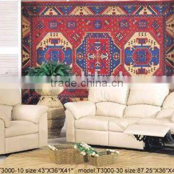 Chesterfield Sofa Set. Genuine Leather Sofa Set. American Modern Style Leather Sofa Set B48142