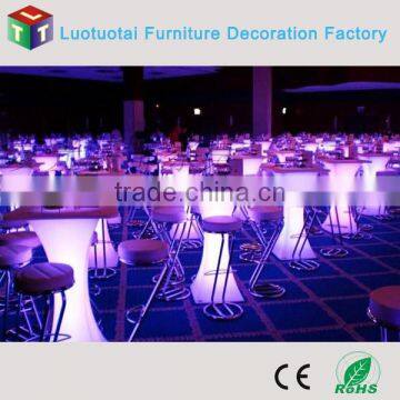 Remote Control Soli Plastic Led Bar Furniture/high Top Led Bar Cocktail Table