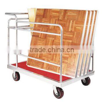 Metal hotel round table/dance floor /luggage trolley with wheels