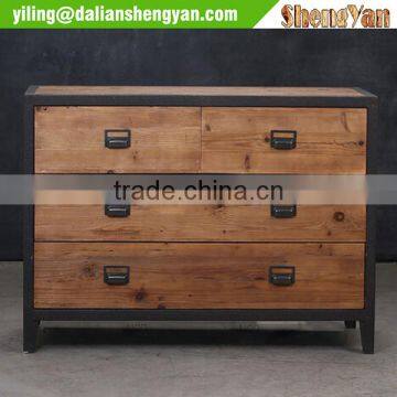 Metal&Wood Mixed 3 Drawers Chest, Cabinet photo-2