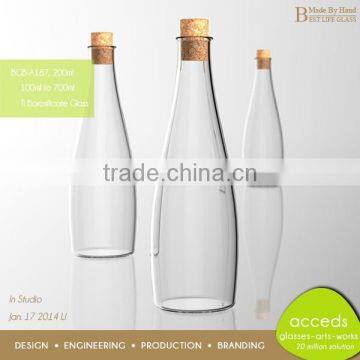 2014 Newest 200Ml Soft Drink Beverage Glass Bottle with Cork