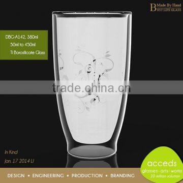 Different Shape Popular Borosilicate Handblown World Cup Beer Mug photo-5