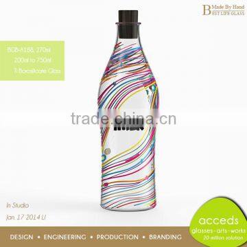 OEM/ODM Glass Milk Bottle With Color Printing