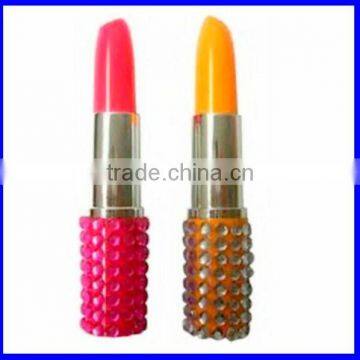 Promotional gift lipstick craft ball point pen with diamond