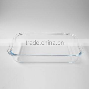 Rectangle Transparent Glass Baking Dish Plate for Kitchen photo-3