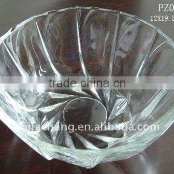 LFGB lotus shape glass salad bowl