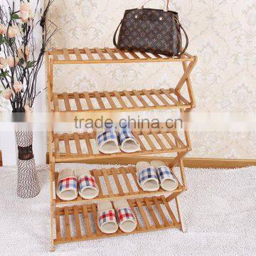 Home Furniture Wooden Folding Shoe Rack photo-2