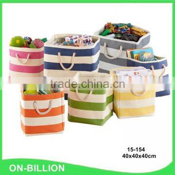 Home storage colored cheap folding paper cloth basket