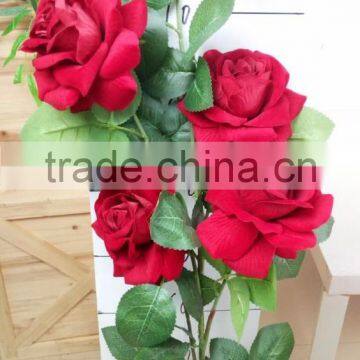 artificial single red rose in factory price good quality