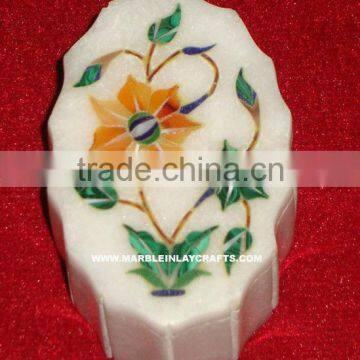 Decoration Marble Inlay Box, Marble Inlay Jewellery Box