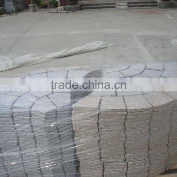 Fan Shape Granite Paving Stone Mixed Color Driveway Paving Stone photo-5