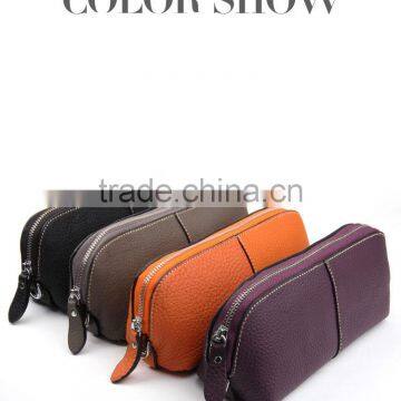 The First Layer of Leather Makeup Bag Ladies Hand Bag South Korean Portable Travel Package
