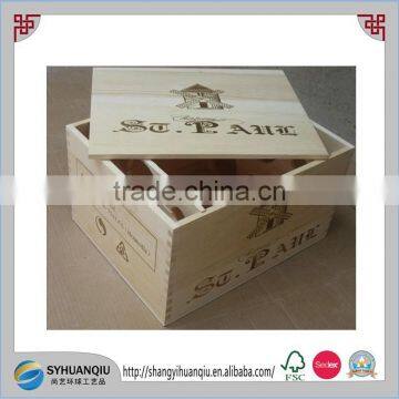 Vintage feature and wine industrial use wooden wine boxes for sale