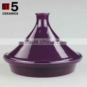 10 Inch Purple Color Moroccan Ceramic Tajine photo-3