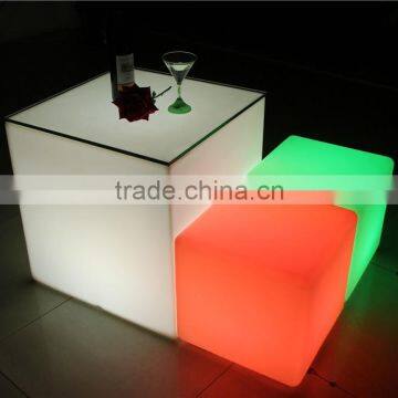 PE Plastic Led Home Furniture/bar Chair/LED Cube Stool photo-3