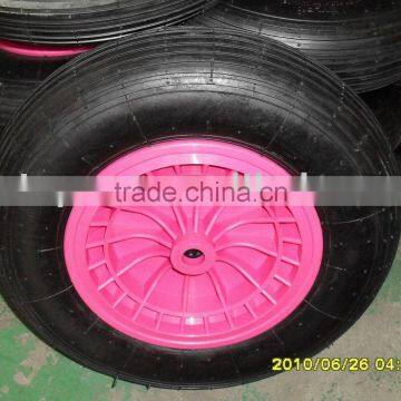 Rubber wheel 400-8 with Plastic Rim