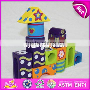 2017 New Design Children Preschool Imagination Building Block Wooden Bricks Toys W13A108 photo-3